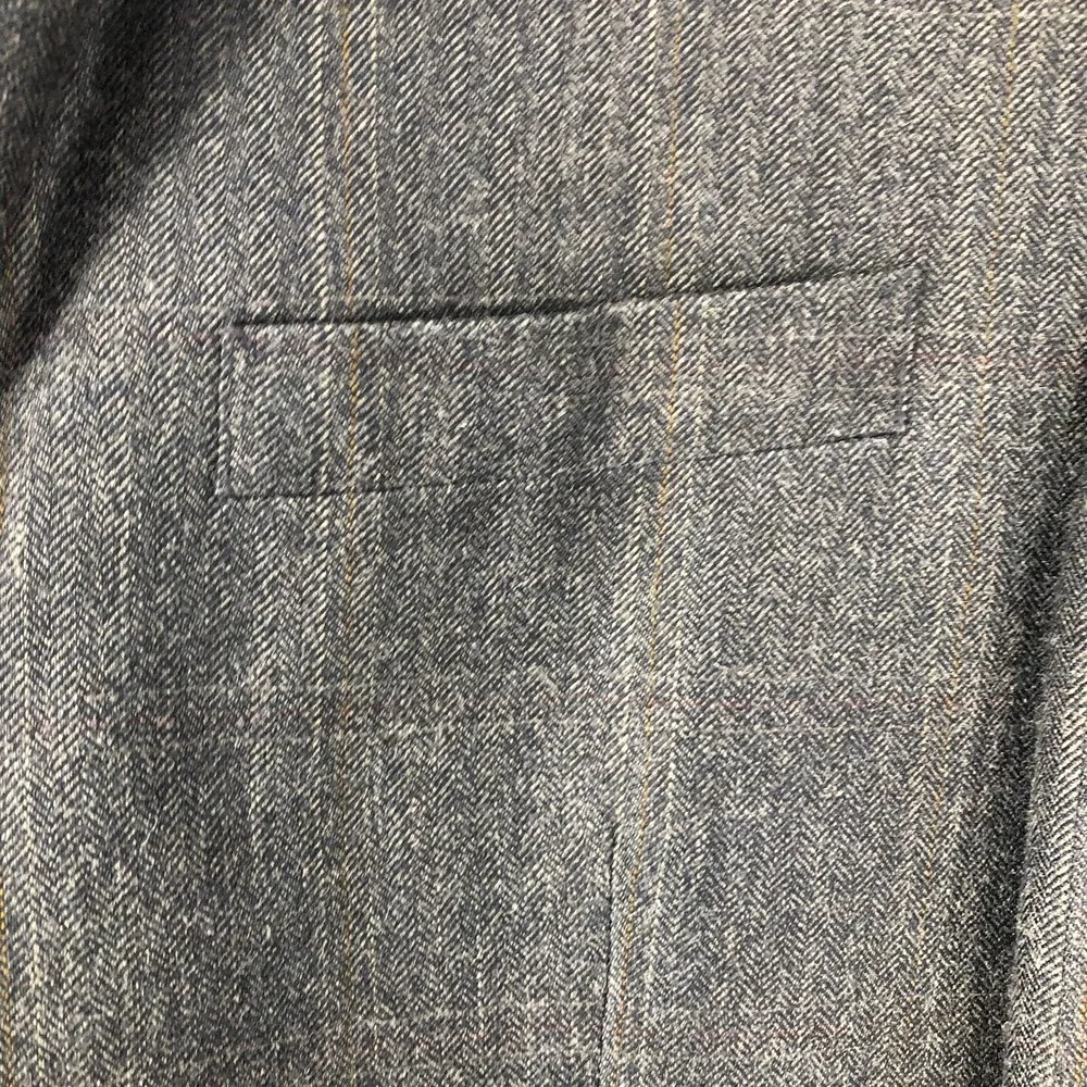 Chaps Ralph Lauren Blazer Mens 42S Gray Plaid Herringbone Sport Coat Suit Jacket